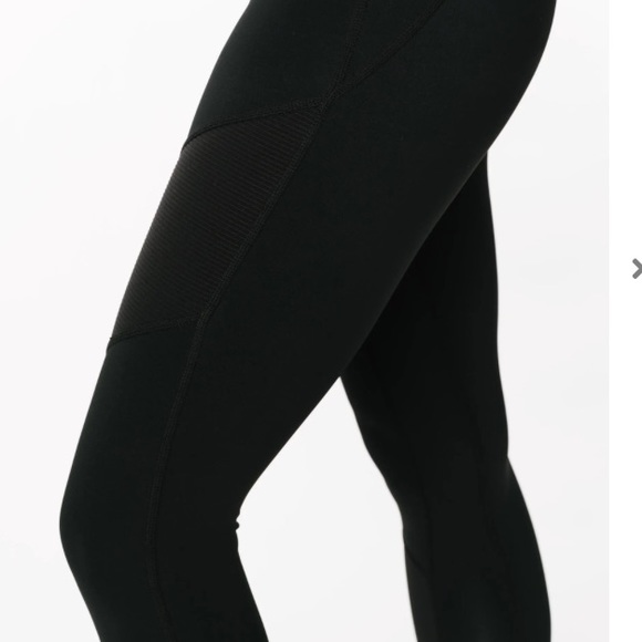 ZYIA BRILLIANT HI-RISE 7/8 Black Momentum Moto Textured Ribbed Leggings 6-8 Med - Picture 3 of 9